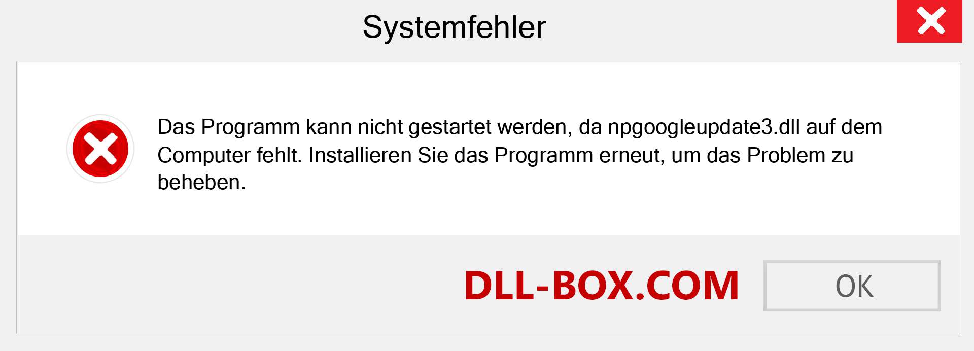 npgoogleupdate3.dll-Datei fehlt?. Download für Windows 7, 8, 10 - Fix npgoogleupdate3 dll Missing Error unter Windows, Fotos, Bildern