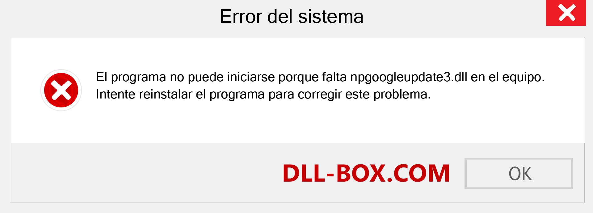 ¿Falta el archivo npgoogleupdate3.dll ?. Descargar para Windows 7, 8, 10 - Corregir npgoogleupdate3 dll Missing Error en Windows, fotos, imágenes